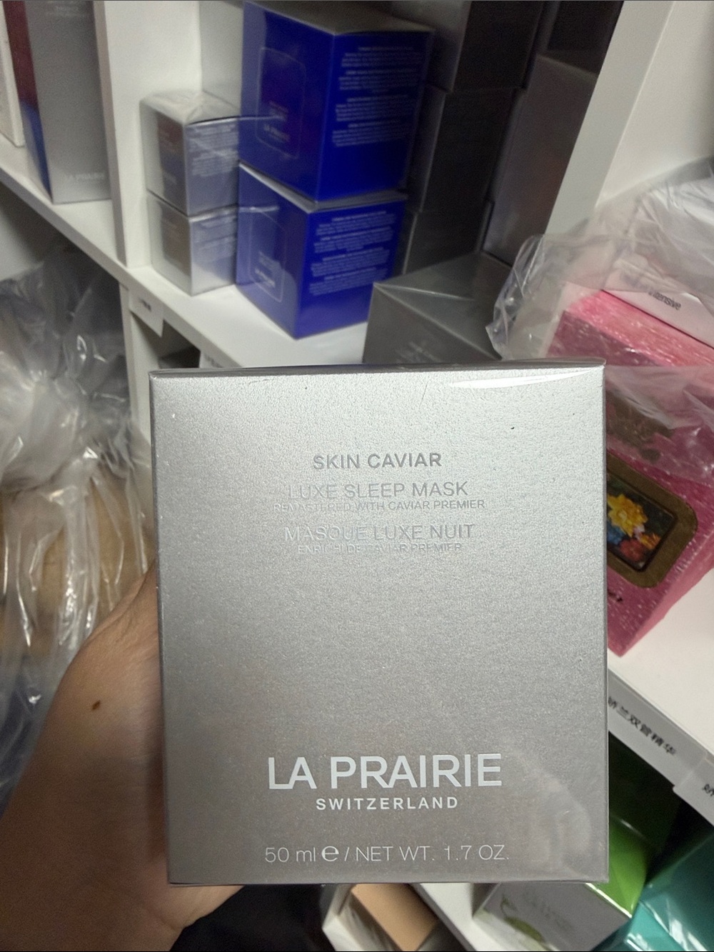 La Prairie Skin Caviar Luxe Sleep Mask — Silver Box